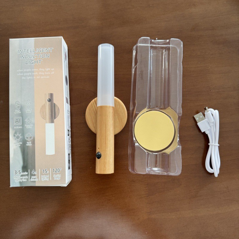 Creativa moderna minimalista inteligente cuerpo humano luz de inducción led recargable luz nocturna escalera pasillo con lámpara de pared acrílica