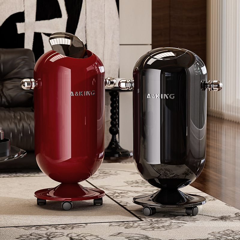 Fábrica de venta directa basura casera sala de estar cocina baño gran capacidad con cubierta doble barril con ruedas de alto valor de cara cesta