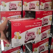 打套球双孔粉色气筒CD508PRO三挡电动充气机套球气球电动打气筒