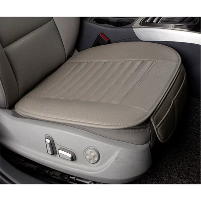 Seat cushion, seat cover General Bamboo Charcoal Small Three-piece - upgraded-front-row-leaf-gray-standard
