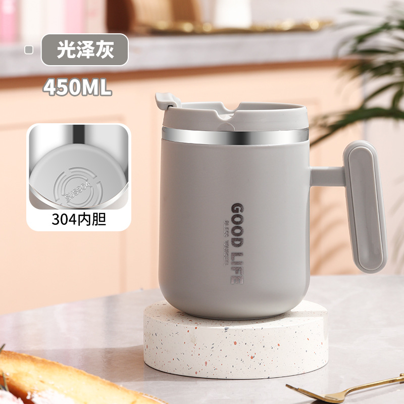 Taza de café de acero inoxidable 304 de doble capa, antiquemaduras, diseño moderno y creativo, suministro directo Yuedisi