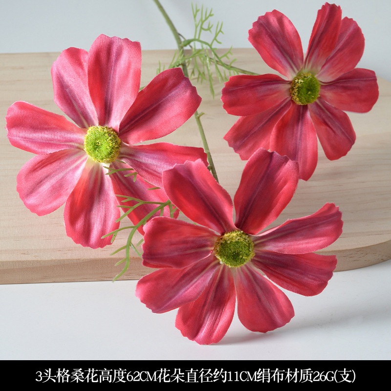红色系婚庆婚礼仿真花大红酒红高级感假花材家居新中式装饰花托管|undefined