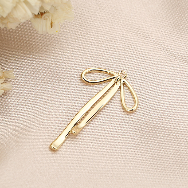All Seasons Season 1 Piece 31*19mm Copper Knot Butterfly Bow Knot Polished Pendant DIY Jewelry Accessories Earrings Necklace