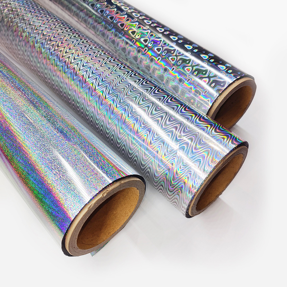 PET镭射镀铝预涂膜全转转移膜装饰材料耐高温烫金膜工厂