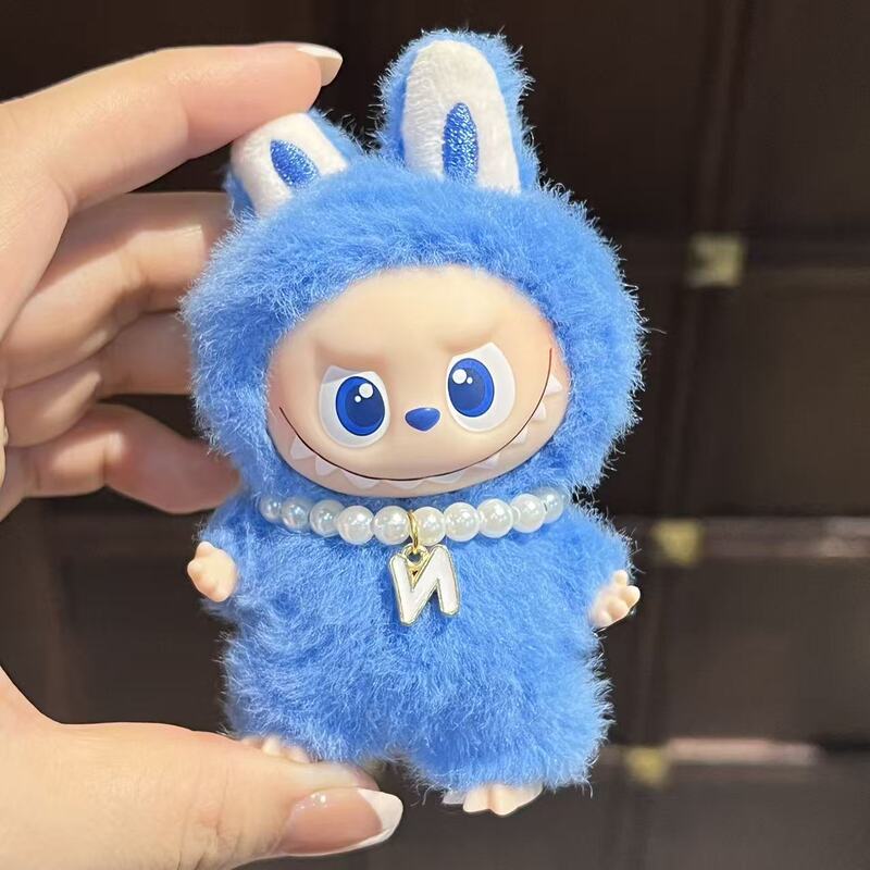mini版labubu4代珍珠项链迷你拉布布挂件26个字母吊坠配件娃衣|undefined