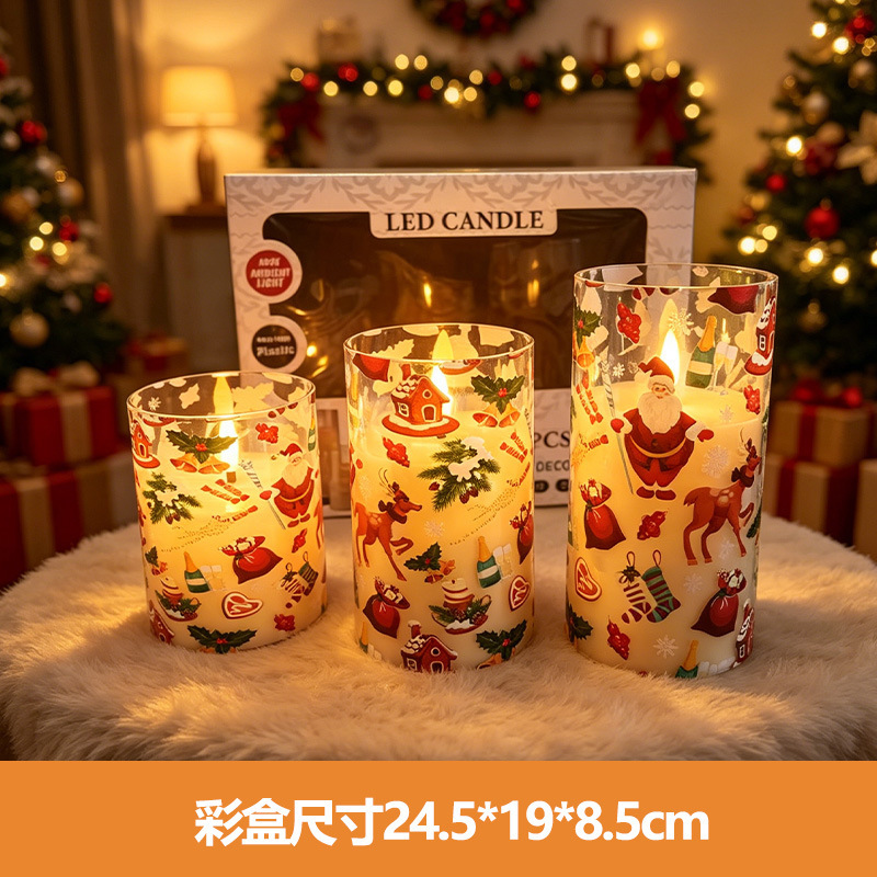 Lámpara de vela electrónica transfronteriza LED cera simulada fiesta de Navidad decoración de cumpleaños sin humo luz de atmósfera personalizada