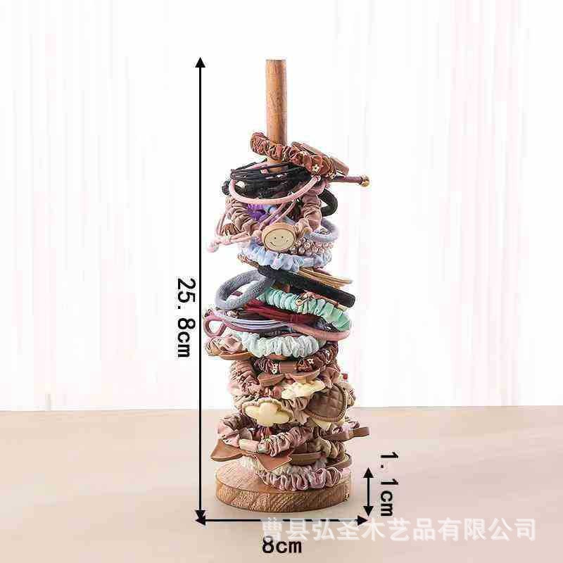 Spot creativo estante de almacenamiento de cuerda para cabeza de madera maciza lazo para el cabello cuerda para el cabello estante de flor para la cabeza pulsera brazalete soporte de exhibición estante image 12