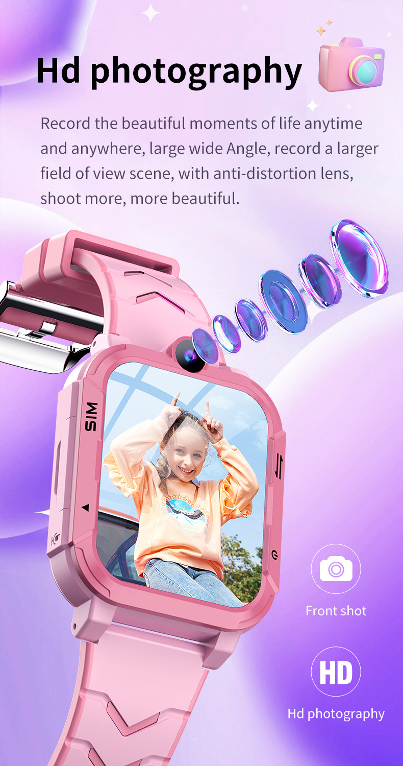 Cross-border foreign language Y76 children's phone smartwatch, 4G video call, photo, waterproof, foreign language and multiple languages Application Scenario