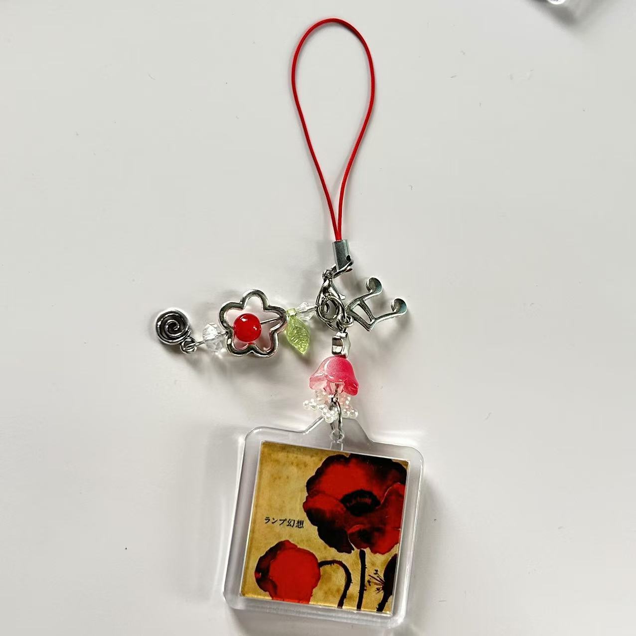 Lindo Dibujos Animados Rosa Arílico Cadena De Telefonía Móvil display picture 4