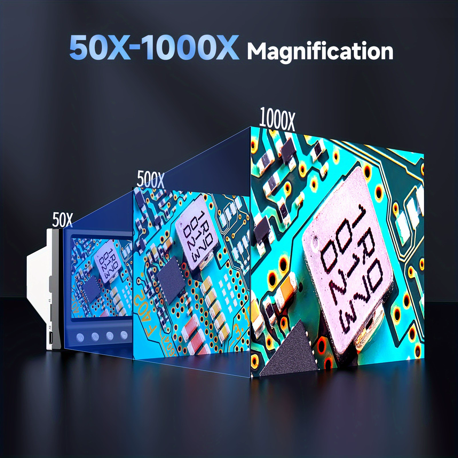 4.3'' цифровой микроскоп 1080P HD, монетный микроскоп с 8 LED