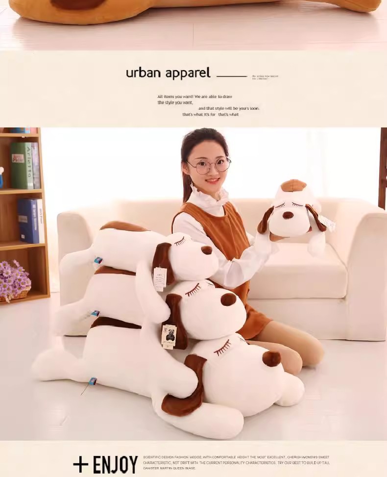 Puppy Plush Pillow Car Ornament Children's Sleeping Doll Birthday Gift Stress Relief Toy