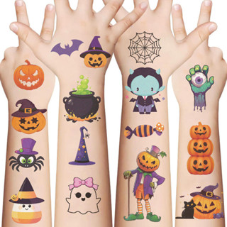 Tatuajes Faciales de Halloween Papel de Transferencia de Agua Impermeable para Fiestas