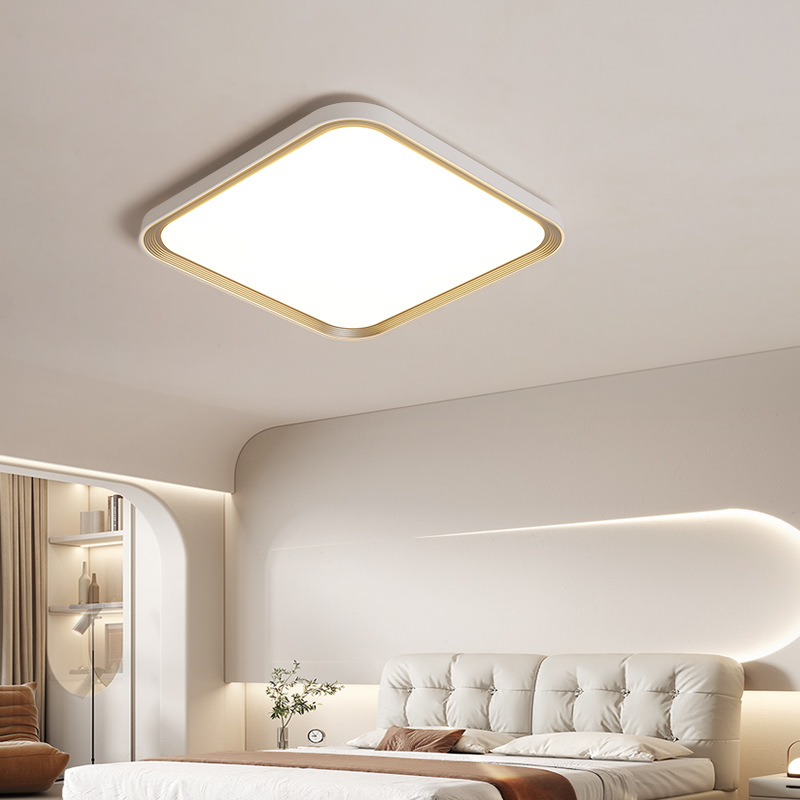 Luz de sala de estar moderna y simple atmósfera de espectro completo protector de ojos super delgada lámpara de techo led toda la casa combinación de lámparas