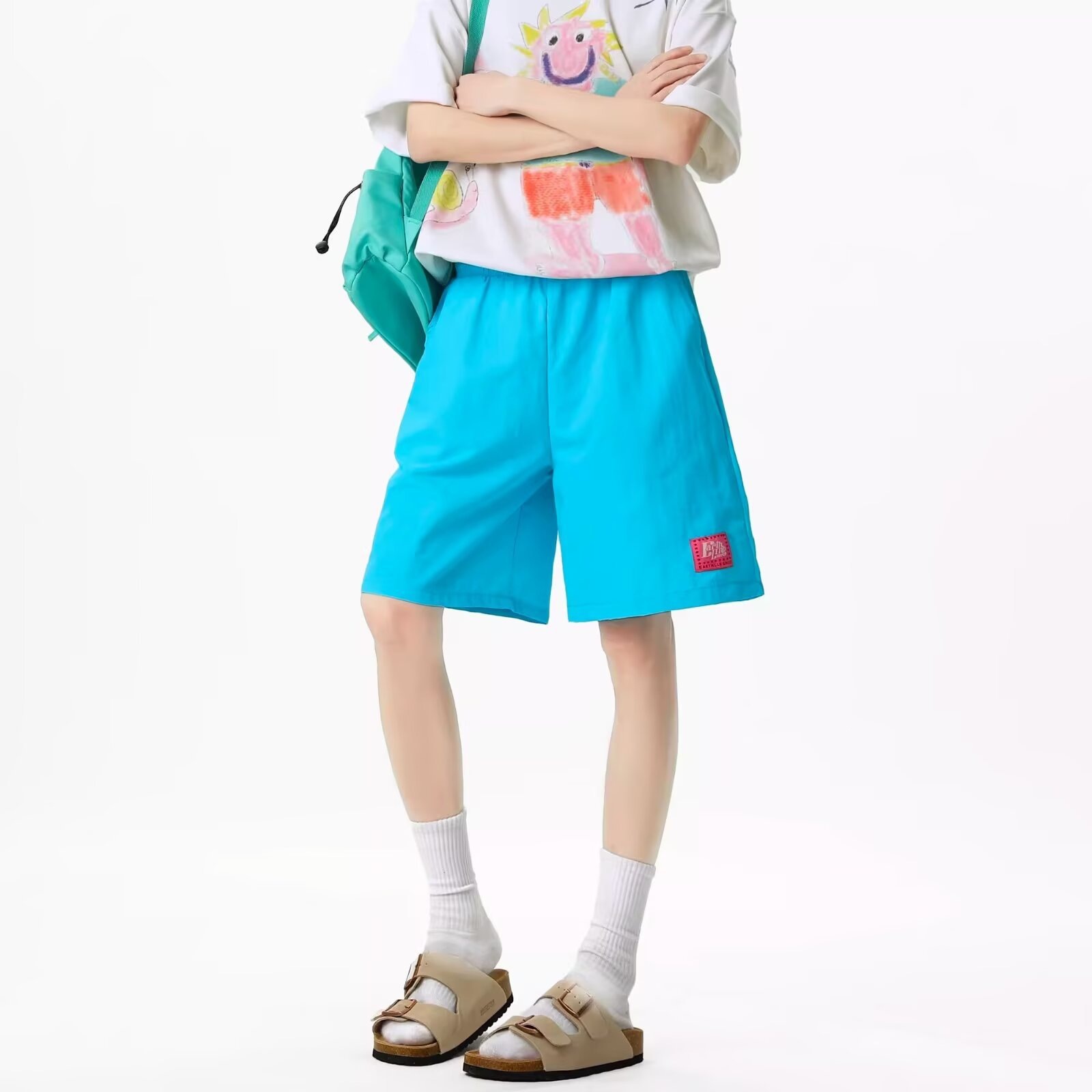 多巴胺运动短裤男2026新款夏季速干中裤子休闲宽松大码五分裤子男