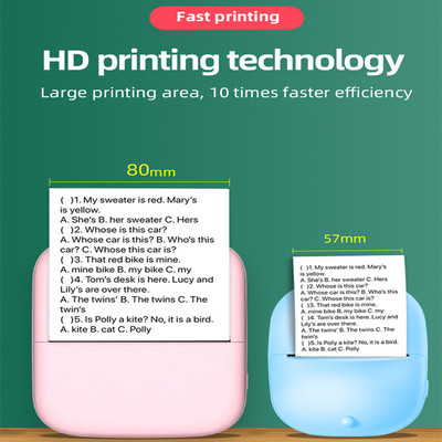 跨境热敏错题打印机 学生迷你打印机智能语音蓝牙打印 口袋打印机|ru