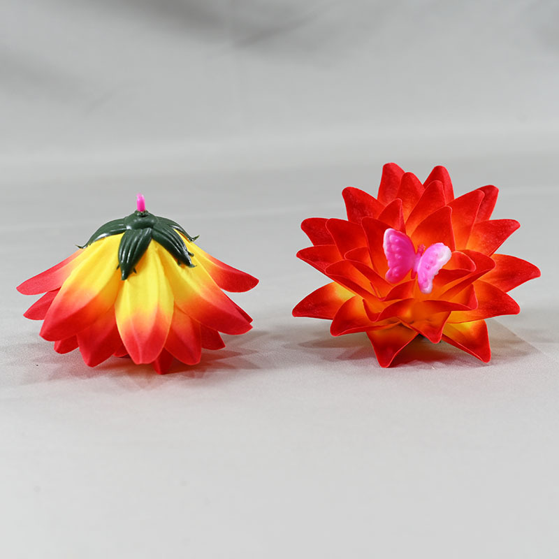 造花の蝶、花柄のパイナップル菊、手作りフラワーアレンジメント、つる、シルクフラワー、花頭、半完成造花|undefined
