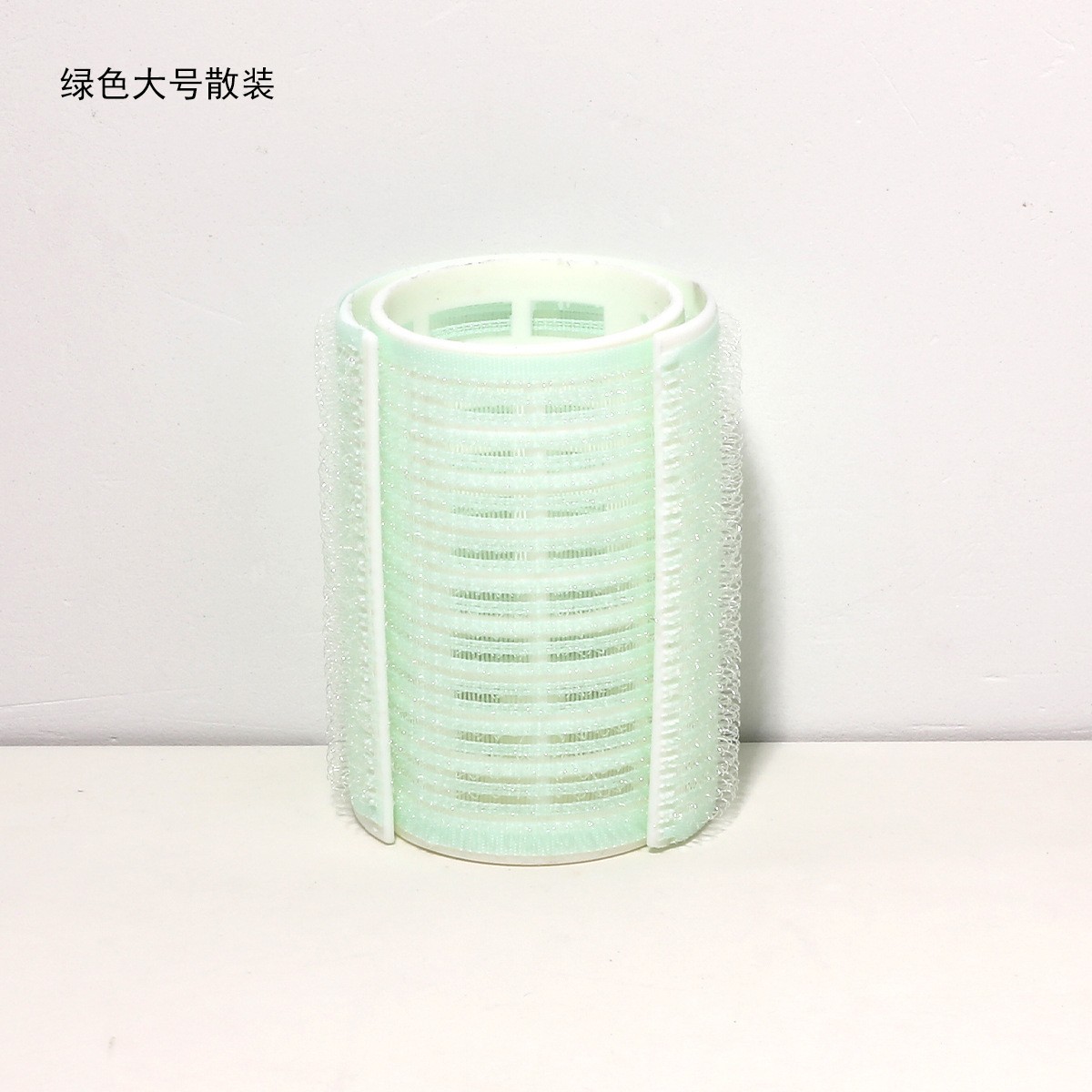 앞머리가 있는 푹신한 컬 그린 라지 백