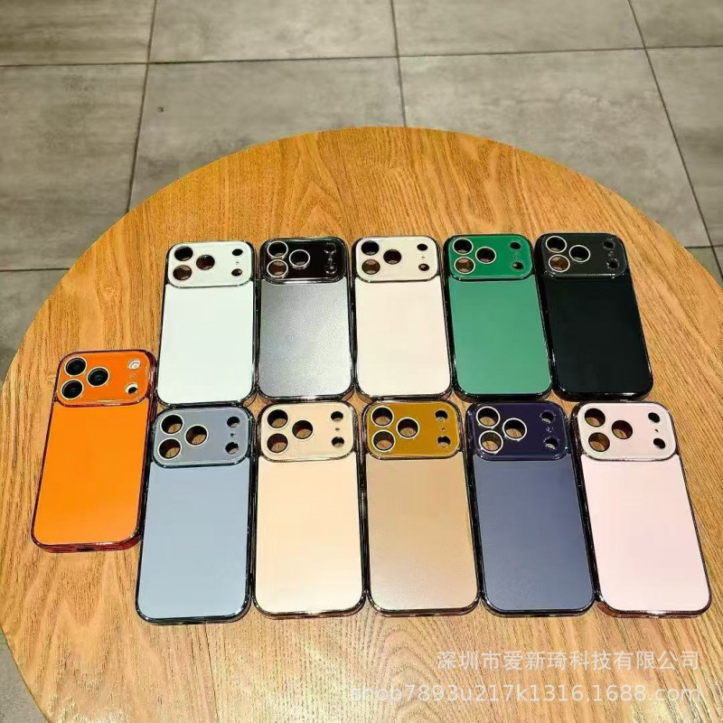 Suitable for Iphone17Promax Original Color Electroplated Frosted Mobile Phone Case Apple 16 Comes with Lens Film 15 Anti-Fall
