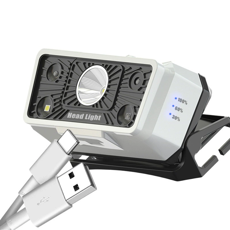 Новый Type-C зарядный индукционный фары светодиодная ночная рыбалка портативный сильный свет ночной бег высокого класса наружные фары