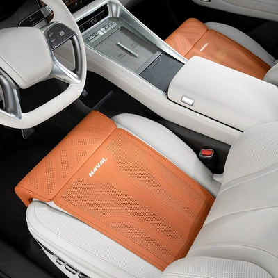 All Models, with Comfortable Lychee Pattern, Extended | Seat cushion, seat cover - d-type-leg-rest-hermes-orange-pair