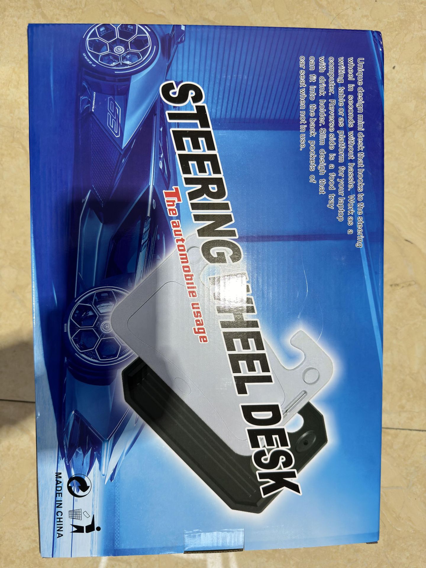Car Steering Wheel Storage Rack Car Multi-function Dining Table Dinner Plate Car Office Desk Small Table Color Box Packaging