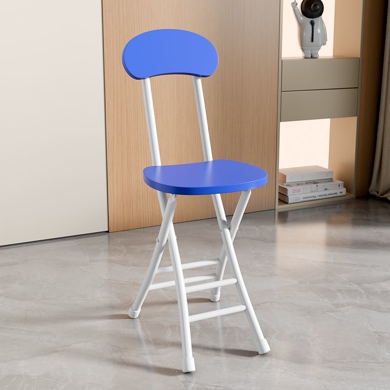 흰색 프레임 파란색 표면 접이식 의자