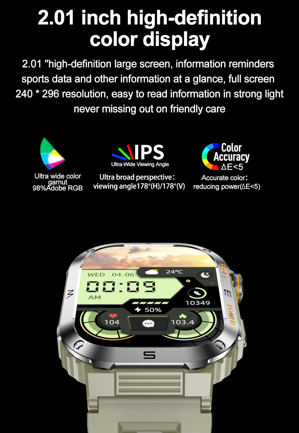 MT39 Smartwatch 2,01 Zoll Bluetooth Talk Herzfrequenz Blut_voghion.com