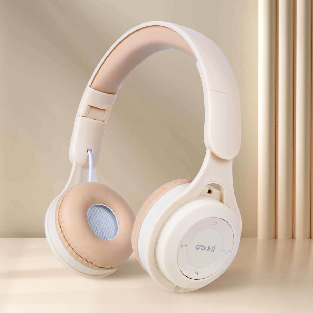 Y08 Bluetooth Headset, Over-Ear, Heavy Bass, Foldable, Macaron Color, Card-Insertable, Cross-Border Gift, Wireless for Mobile Phones