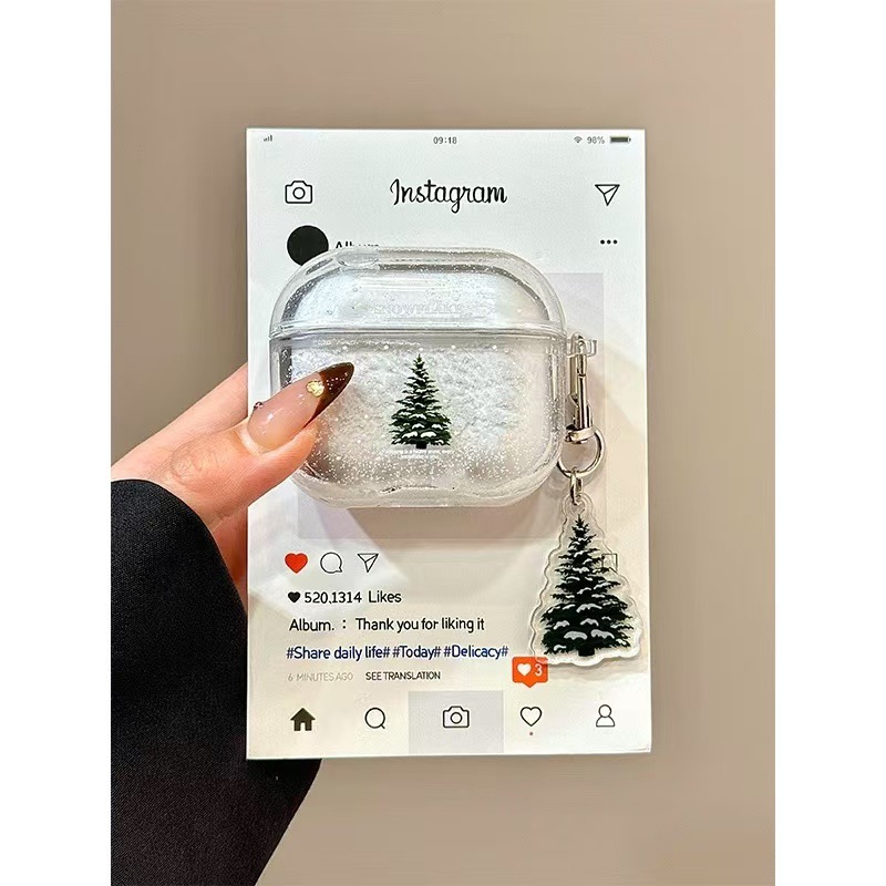 Otoño y invierno arenas flotantes colgantes de pino para airpodspro2 generación de Apple Bluetooth inalámbrico 3 auriculares airpods4