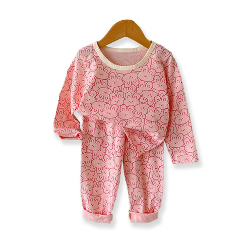 Children's home clothes, pure cotton, boys' autumn clothes and long trousers sets, female baby pajamas, baby pajamas, spring and autumn children's clothing