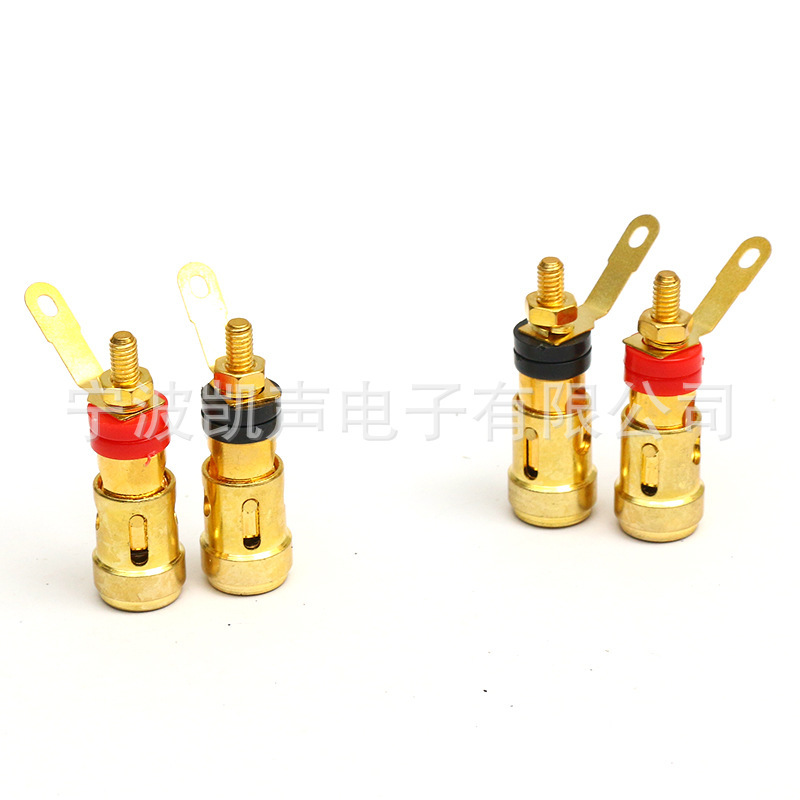 단일 봄 터미널 12.7 직경 금 도금 큰 봄 터미널 오디오 스피커 증폭기 터미널