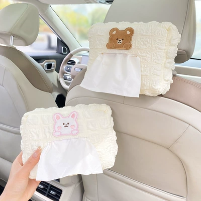 Box, Cute and Simple Hanging – Car tissue box/set - 1-pair-of-bear-tissue-box-rabbit-tissue-box