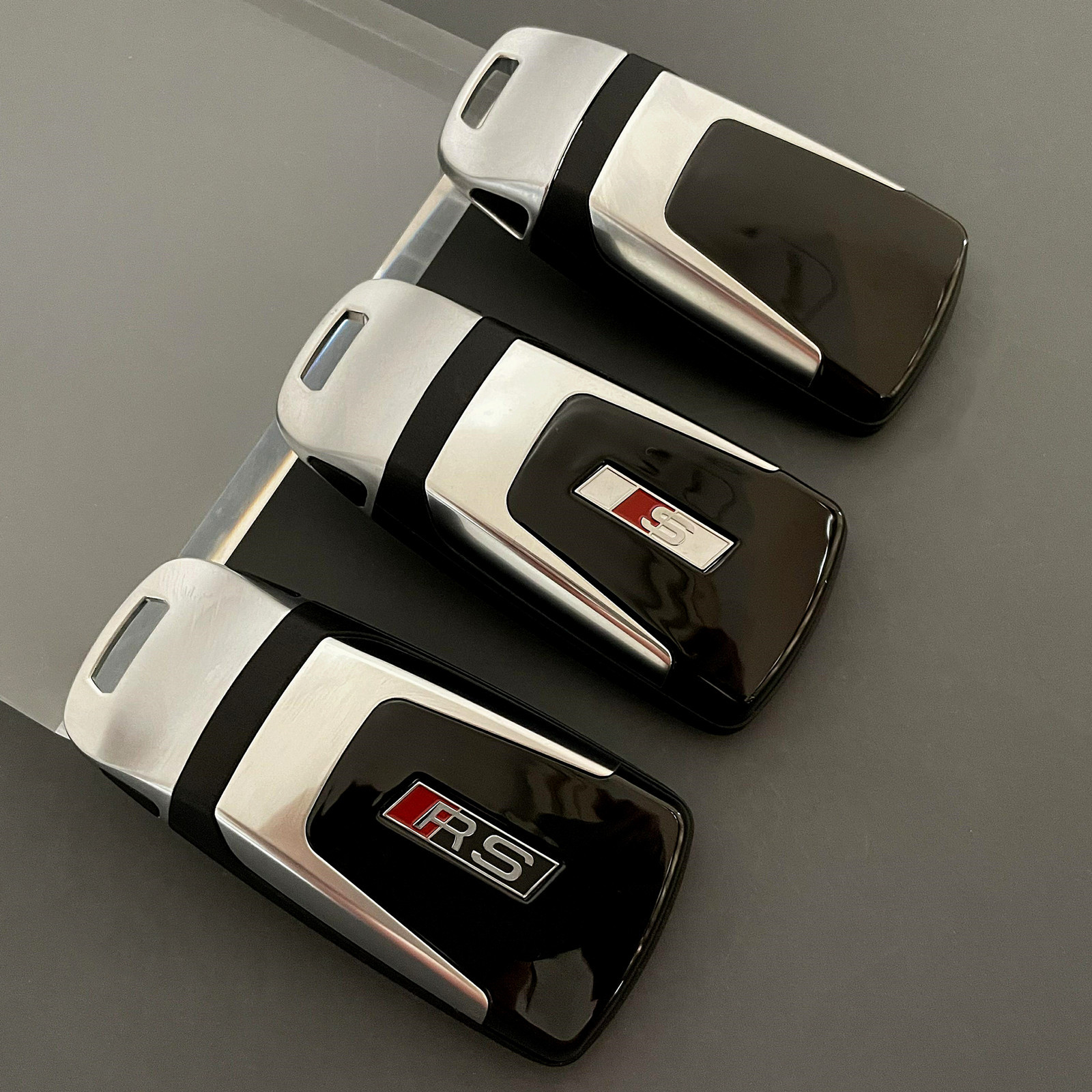 New Audi A4L A5 Q5L Q7 Tt Original Key Upgrade Rs S Key Piano Black Red White Back Cover Shell