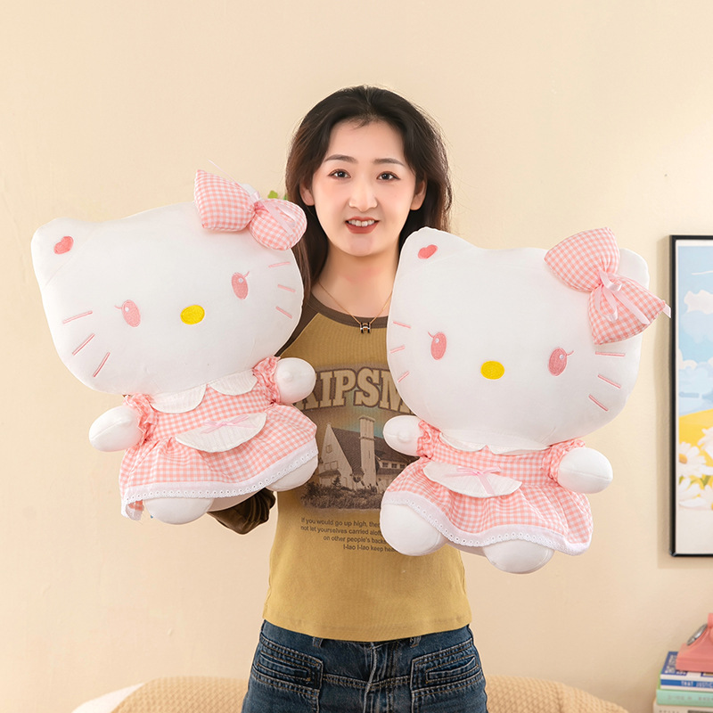 新品kt猫ピンク系ぬいぐるみケイティ猫ぬいぐるみ猫サイズ抱き枕祝日プレゼント卸|undefined