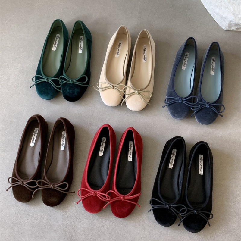 2026 Summer New Style Gentle Slip-On Loafers with Skirt, French-Style Red Shallow Flat Shoes for Women