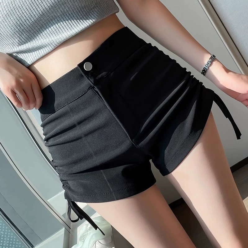 Шорты, танцевальные spring sexy брюки, для подростков, шнурок, высокая талия