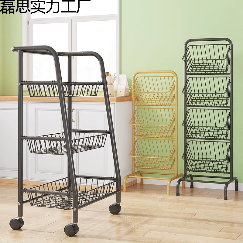 Напольная многоярусная подставка для хранения овощей и фруктов, кухонная полка, настольная, без сверления, для дома