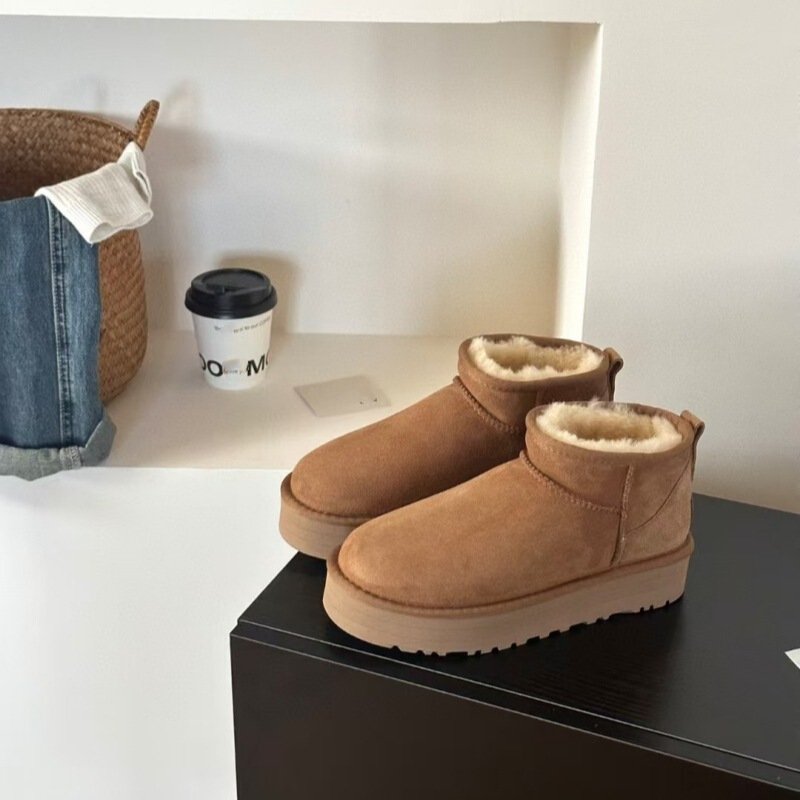 High Quality Mini Fur All-In-One Snow Boots Women's Thick-Soled Short Boots 2024 New Velvet Winter Warm Cotton Shoes High Quality Mini Fur All-In-One Snow Boots Women's Thick-Soled Short Boots 2024 New Velvet Winter Warm Cotton Shoes