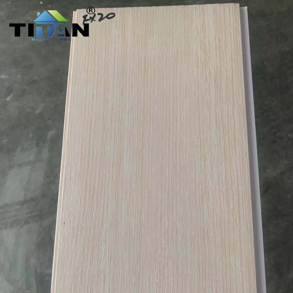Techo de revestimiento de PVC de grano de madera de color claro 6mm * 25cm 2,95 kg/cuadrado
