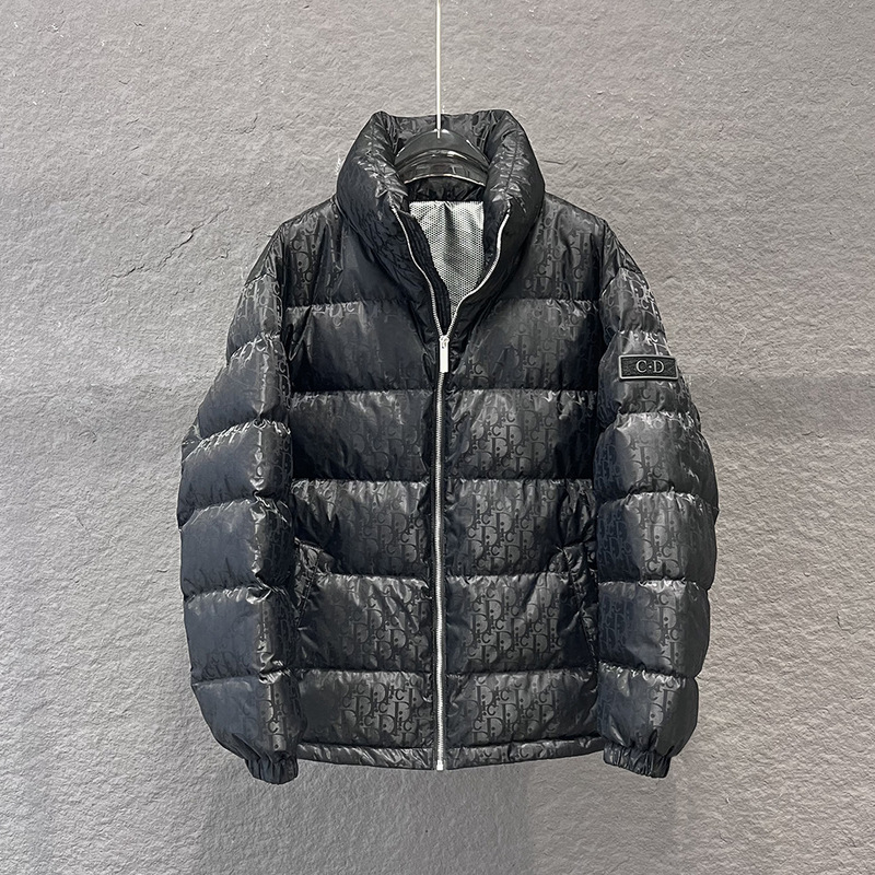 2025 New Men's Stand-Up Collar Letter Jacquard Nylon down Jacket Waterproof and Cold-Resistant down Jacket Inspection Passed and Ready for Sale 2025 New Men's Stand-Up Collar Letter Jacquard Nylon down Jacket Waterproof and Cold-Resistant down Jacket Inspection Passed and Ready for Sale