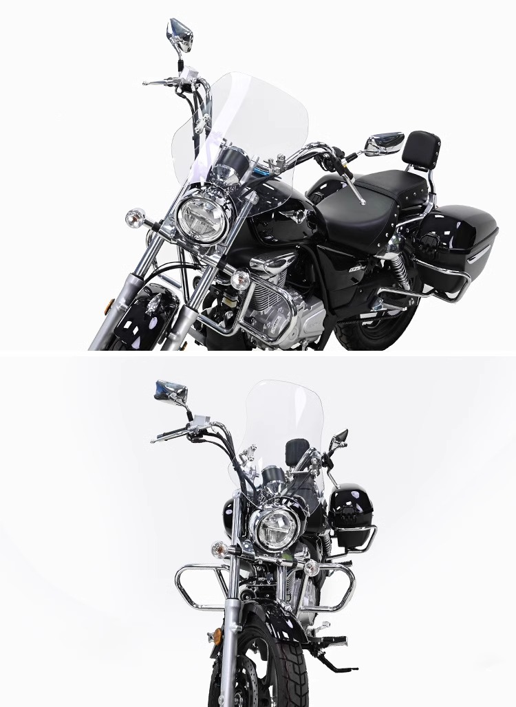 Muscle car Wolf suitable for Haojue GZS150 windshield windshield modification front windshield tempered glue anti-smashing special