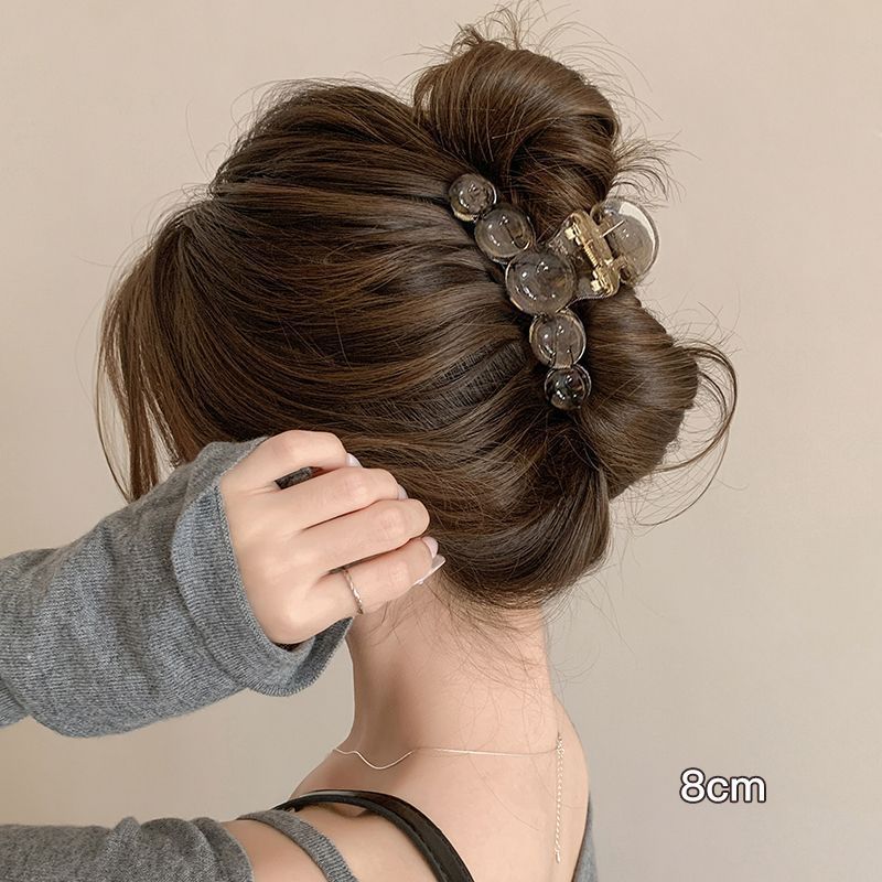 Pinzas para el cabello coreanas exquisitas y de alta gama para mujer, versátiles para peinados recogidos en la parte posterior de la cabeza, pinzas de tiburón, tamaño extragrande para cabello grueso, pinzas de garra, horquillas.