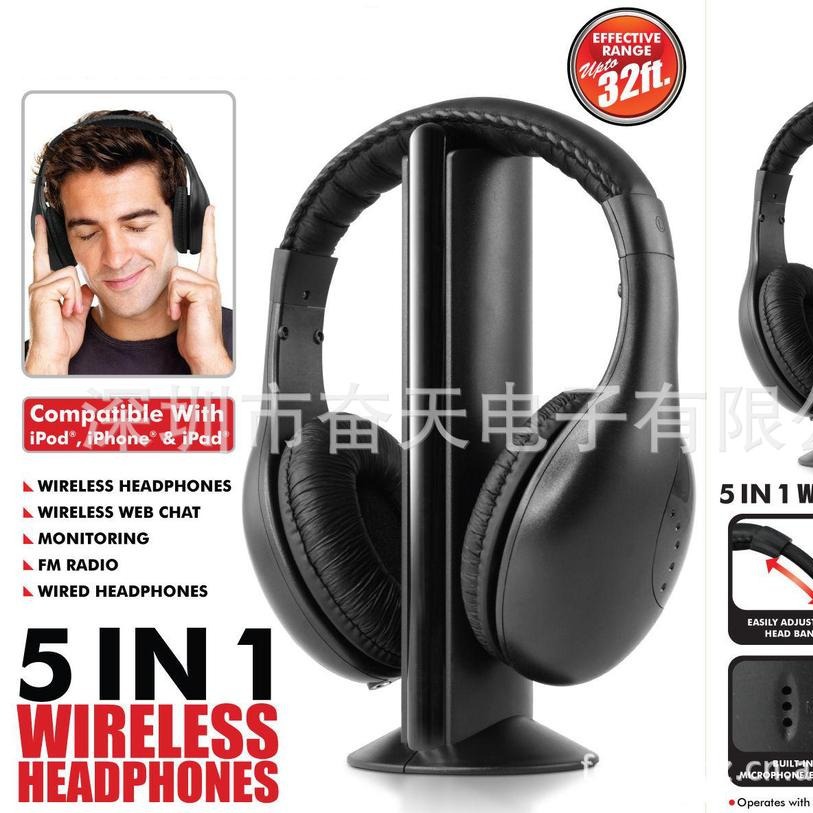 厂家生产 电视电脑通用无线耳机 MH-2001五合一无线耳机