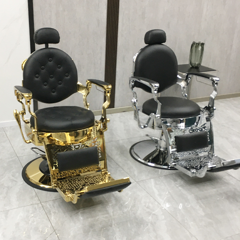 De alta gama de los hombres de la vendimia cabeza de aceite Silla de pelo peluquería especial corte de pelo ascensor Silla de afeitar