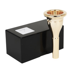 Shakken No.7 Large Mouthpiece Holder, Brass Gold-Plated Trumpet Mouthpiece, CNC-Machined, 13.3mm Mouthpiece