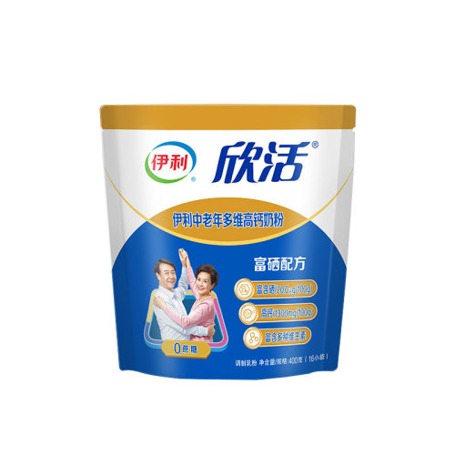 Yilixinhuo middle-aged and elderly multi-dimensional high-calcium milk powder 400g bag 16 small strips rich in selenium without added sucrose