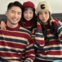 条纹四口秋冬季复古毛衣