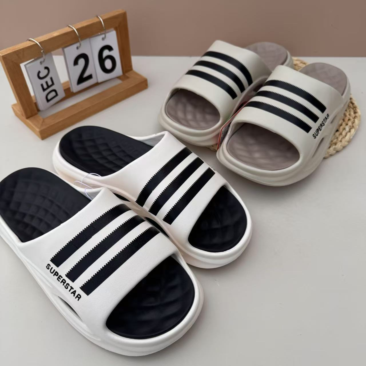 Mingya Couple Slippers Women's Big Kids Summer Thick Bottom Outdoor Leisure Wear Beach Slippers Men's Fashionable All-match