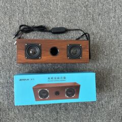 征马S01木质有线音响多媒体电脑桌面长条木质音箱重低音跨境供应