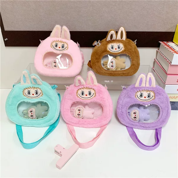 Stuffed Bag Women's Crossbody Bag Cartoon Kidsren's Bag Ins New Cute Little Girl Doll Handbag Shoulder Bag